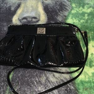 Anne Klein black 🐊 evening purse